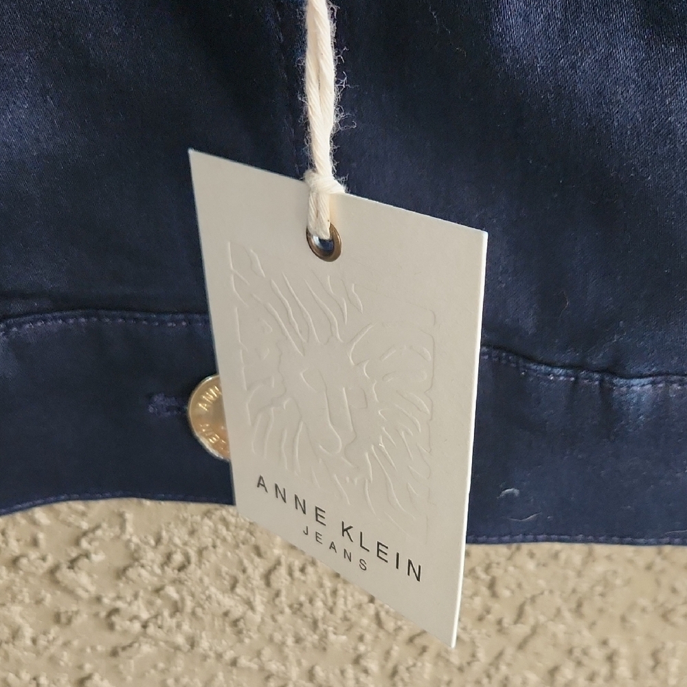 NWT Anne Klein Denim Blazer SZ Large - Picture 4 of 6